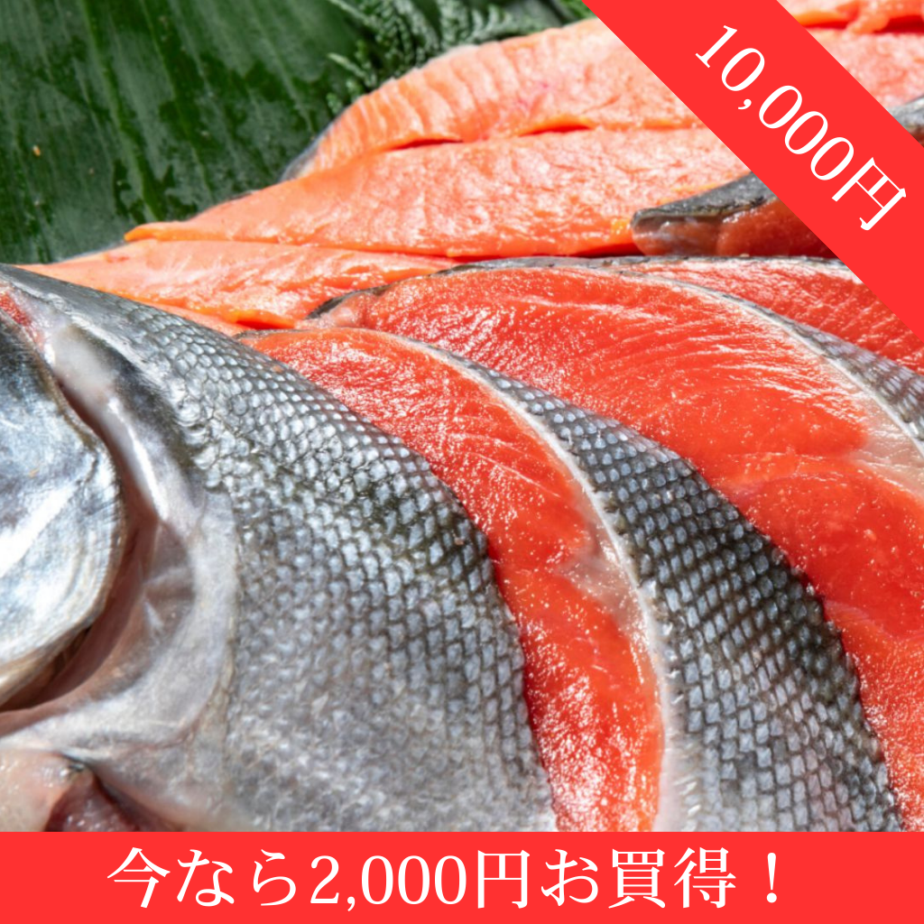 ギフト用甘口天然紅鮭1本姿切