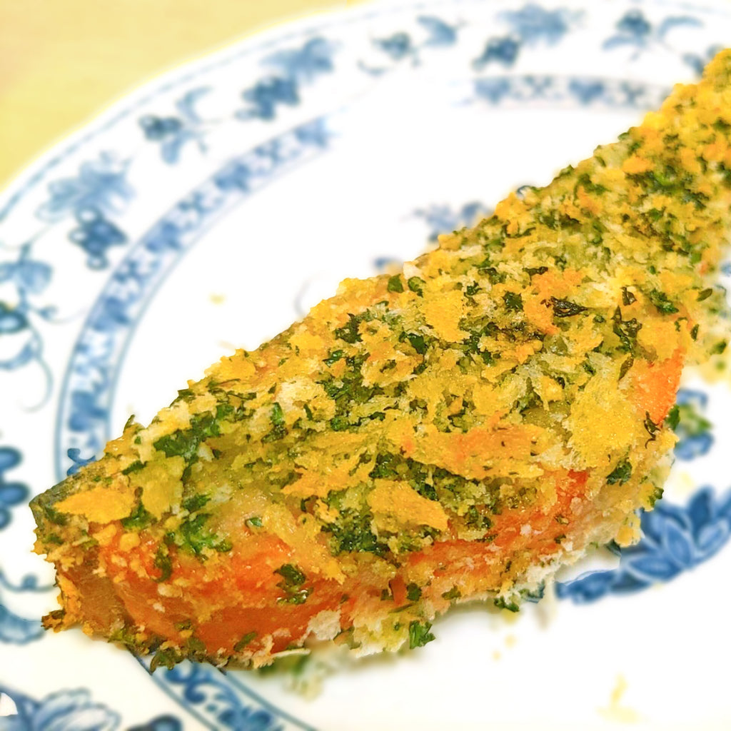 天然紅鮭の香草チーズパン粉焼のレシピ